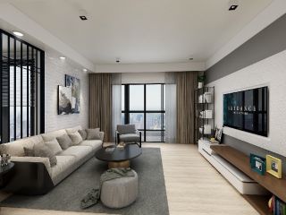 现代风格135平米四居室客厅沙发装修效果图