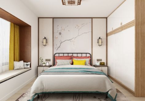 梦之岛江湾一品新中式风格150平米三居室装修案例