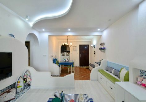 一新国际110平米地中海风格三居室装修案例