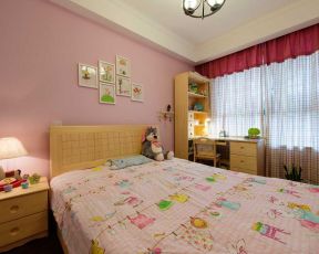 卧室床头背景墙设计图 儿童房壁纸装修效果图 儿童房壁纸 