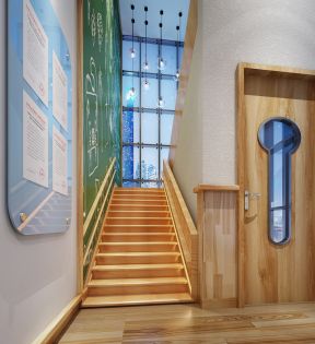 幼儿园楼梯效果图 幼儿园楼梯设计效果图  幼儿园楼梯装饰效果图 