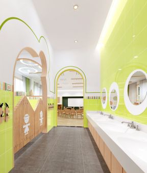 幼儿园卫生间装修效果图 幼儿园卫生间隔板 幼儿园卫生间装饰图片