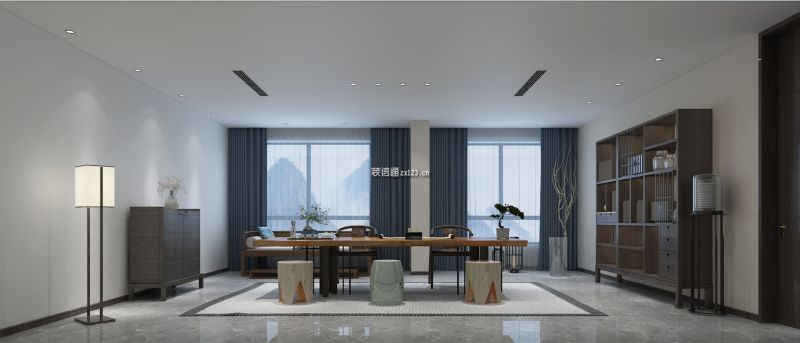 雍锦里400平米新中式风格别墅装修案例