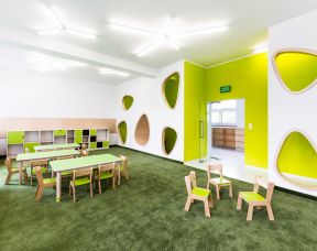南宁幼儿园教室地毯装修设计实景图2023