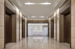 广州市写字楼电梯走廊装修设计图片