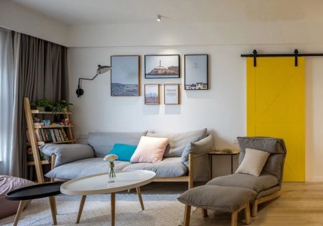 银色家园105平米三居室北欧风格装修案例