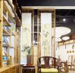 2023上海茶馆室内隔断设计装修图片