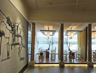 2023上海特色茶馆背景墙装修设计图
