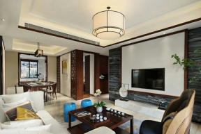 南宁中式风格客厅茶几装修设计效果图