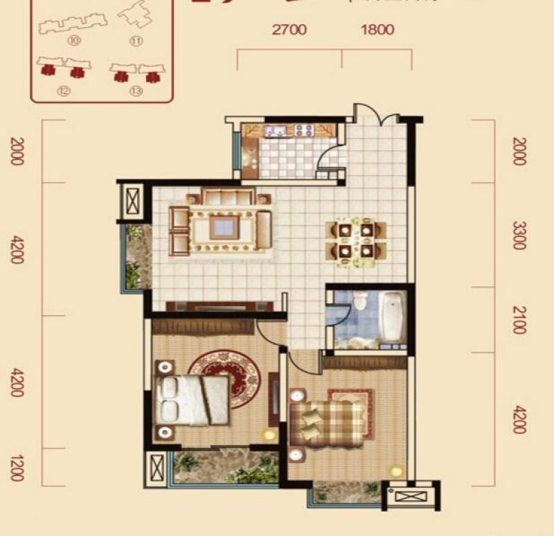 金泰丝路花城户型图