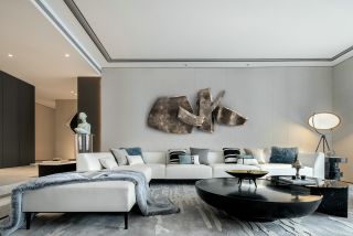 南宁现代风格客厅沙发背景墙装饰效果图