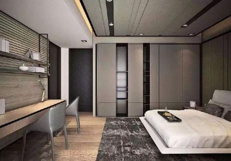 碧桂园新中式风格139平米三居室装修案例