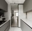 现代简约风格家庭厨房地砖装修设计图片