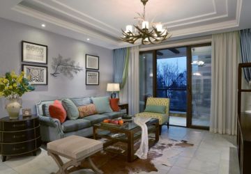 尚城国际91平米两室田园风格二居室装修案例