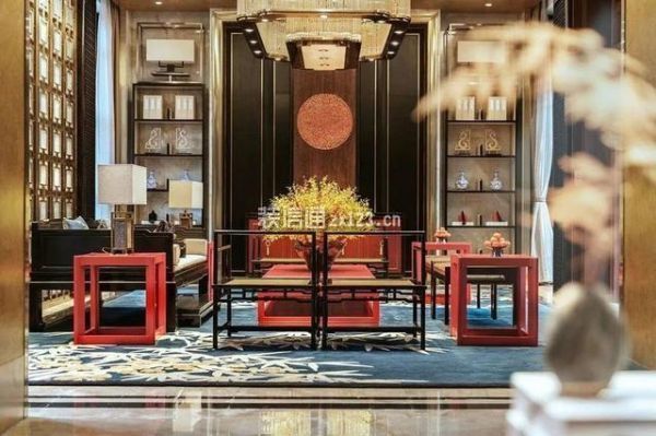中式客厅红色家具