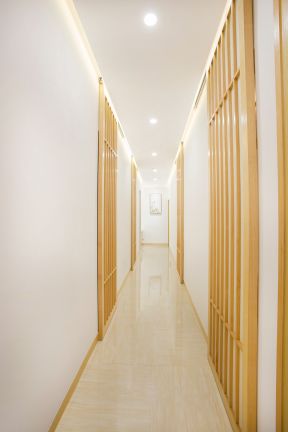 广州简约美容院走廊墙面装修设计图