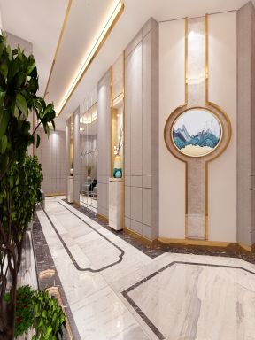 广州市美容院走廊装饰设计效果图