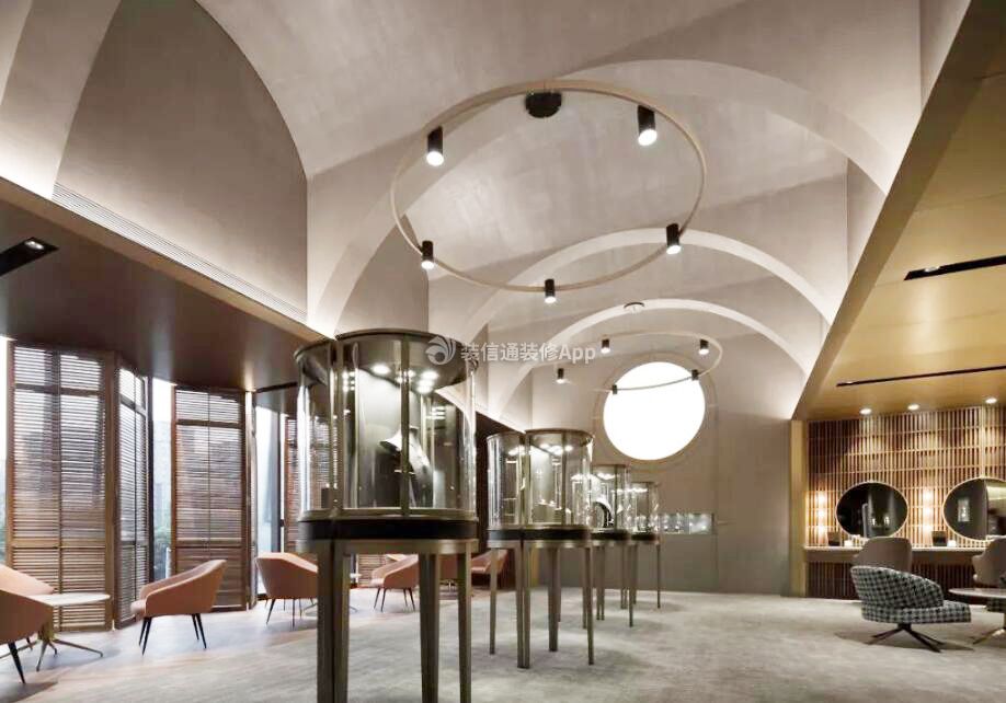 上海珠宝店天花板装修设计图片2023