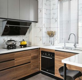 青岛现代风格三居室厨房装修设计图-每日推荐