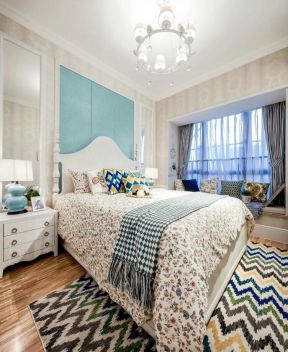 简欧卧室装修效果  卧室地毯设计图片 卧室地毯效果图 