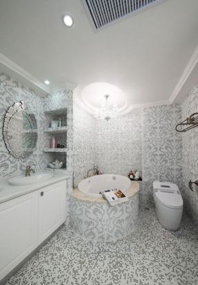 欧式地砖图片 欧式浴室设计图片 欧式浴缸装修效果图
