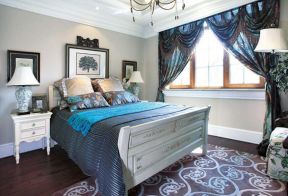 别墅卧室装修效果图 卧室地毯设计图片 
