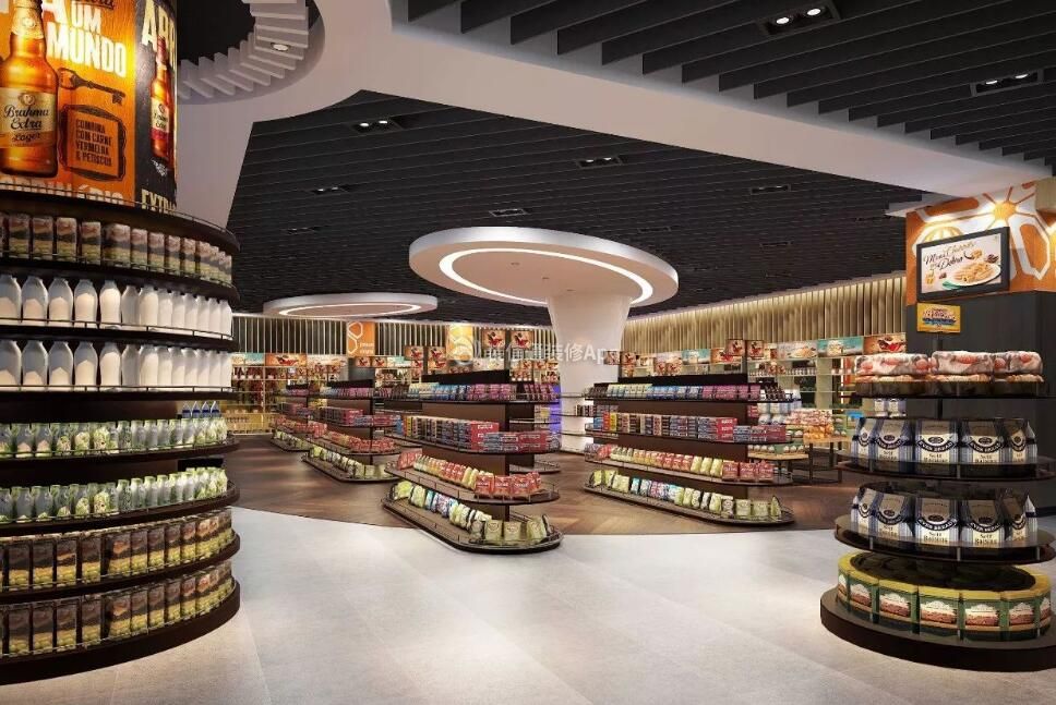 上海商场超市商品陈列装修设计效果图 