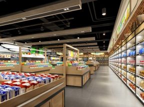 上海大型超市货架装修设计效果图