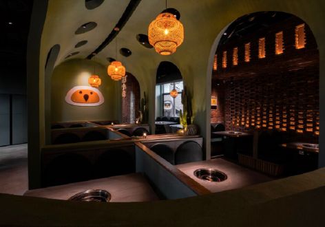 椰子鸡特色餐厅饭店300平现代风格