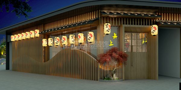 日式料理店　日式风格90㎡设计方案