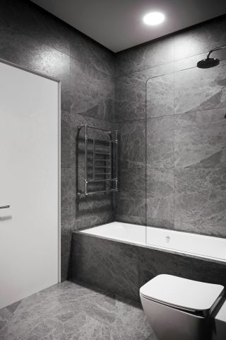 上海小户型家装卫生间砖砌浴缸效果图