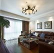 武汉美式风格客厅布艺沙发装修设计图
