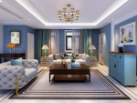 鲁润静园地中海风格170平米二居室装修案例