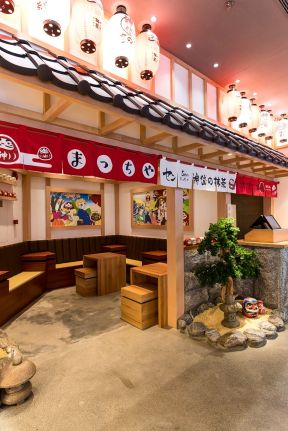日式餐厅风格装修 日式餐厅装修效果图片 日式餐厅空间设计