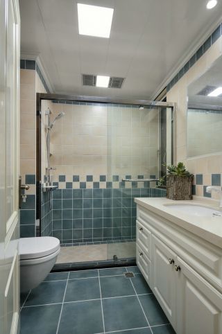 无锡美式风格家装卫生间干湿分离设计