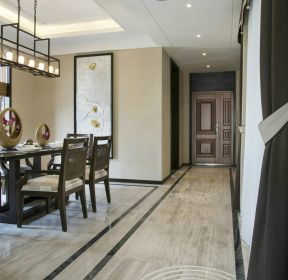 2022古典中式别墅餐厅走廊设计效果图-每日推荐