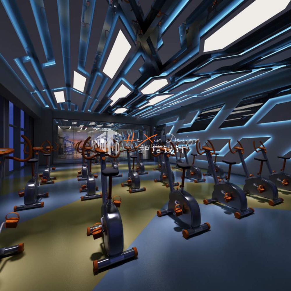 健身房2000平中式风格