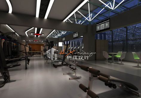健身房2000平中式风格