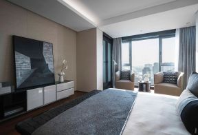 武汉现代风格房屋卧室沙发椅装修图片