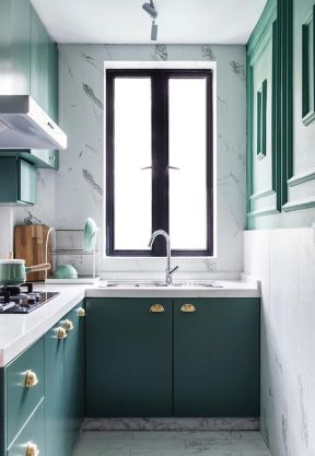 单身公寓厨房橱柜颜色搭配图片