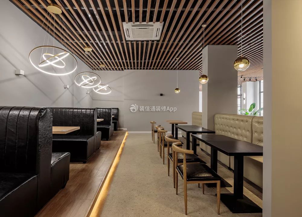 上海简约风格中餐店装修设计图2023