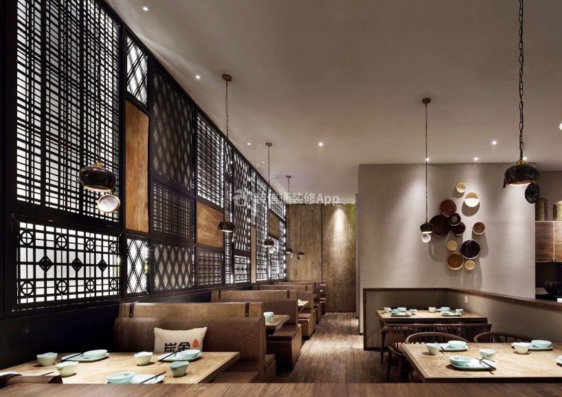 上海300平烤鱼店装修设计效果图