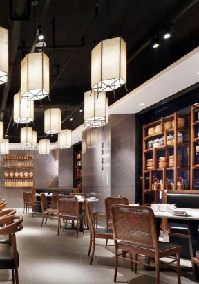上海中餐店大堂灯具装修设计图