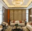 2023青岛中式客厅沙发背景墙装修效果图
