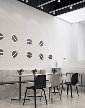 武汉咖啡店墙面装修设计图片2023