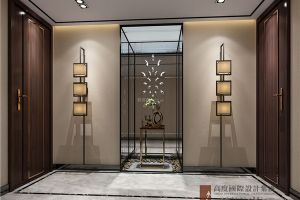 【杭州高度国际】杭州西溪明珠新中式风格350平米装修效果图案例