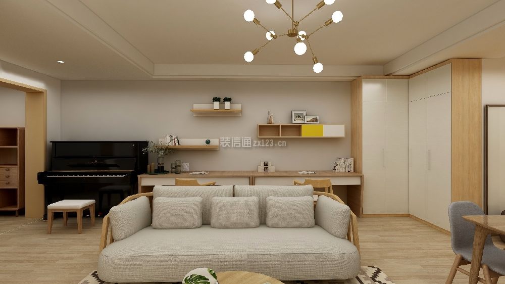 日式客厅装修效果图 日式客厅设计效果图 