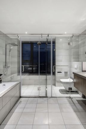 卫生间淋浴房图片 卫生间淋浴房 现代简约卫生间效果图 