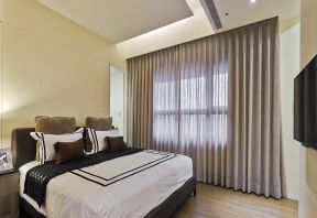 北京老房装修现代风格卧室窗帘图片