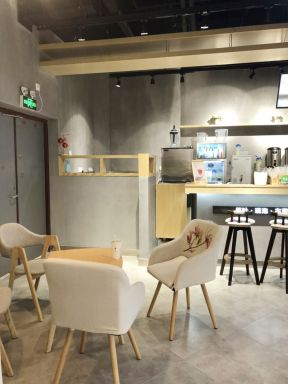 武汉小型奶茶店简约风格装修设计